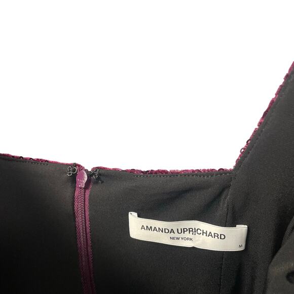 NWT Amanda Uprichard Natasha Top in Port Purple Sequin Embellished Womens Medium - Picture 5 of 8